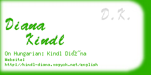 diana kindl business card